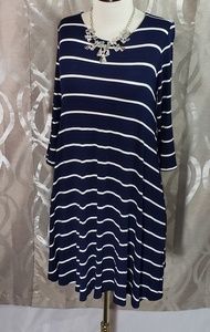Navy/White Stripped Swing Tunic By A&D